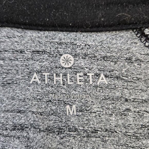 Athleta Running Wild Mixed Print Half Zip Fitted Activewear Jacket Size Medium - Picture 3 of 8